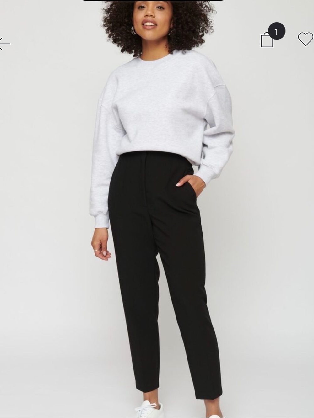 Black High-Waist Slim Tapered Pants - Women